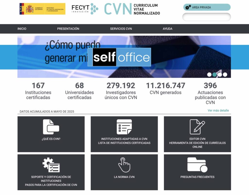Servicio Profesional de CVN – FECYT